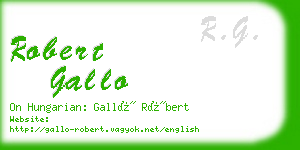 robert gallo business card